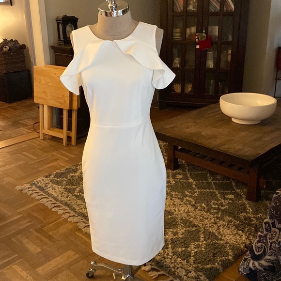 Calvin Klein Dresses & Skirts - Calvin Klein stunning white sleeveless dress. Worn once